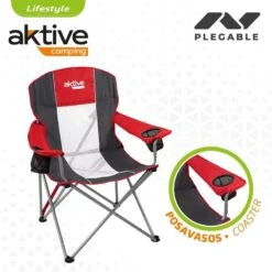 AKTIVE - Chaise De Camping XL Avec Porte-Gobelet -Plein Air Sports Magasin aktive chaise de camping xl avec porte gobelet 2