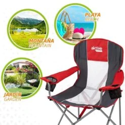AKTIVE - Chaise De Camping XL Avec Porte-Gobelet -Plein Air Sports Magasin aktive chaise de camping xl avec porte gobelet 4