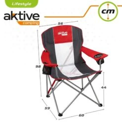 AKTIVE - Chaise De Camping XL Avec Porte-Gobelet -Plein Air Sports Magasin aktive chaise de camping xl avec porte gobelet 5