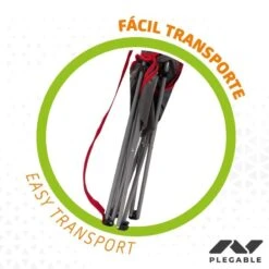 AKTIVE - Chaise Pliante Camping 64,50x49,50x82 Cm, Gris Foncé Et Rouge -Plein Air Sports Magasin aktive chaise pliante camping 6450x4950x82 cm gris fonce et rouge 3