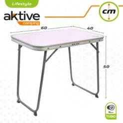 AKTIVE - Table Pliante Avec Poignée De Transport. Table De Camping 60x40x50 Cm -Plein Air Sports Magasin aktive table pliante avec poignee de transport table de camping 60x40x50 cm 3