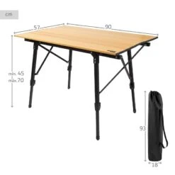 AKTIVE - Table Pliante Glampling Hauteur Réglable. Table De Camping, 90 X 57 Cm -Plein Air Sports Magasin aktive table pliante glampling hauteur reglable table de camping 90 x 57 cm 3