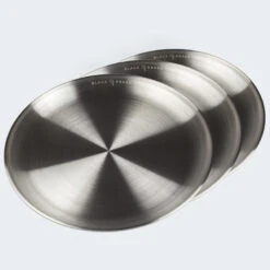 Assiette Plate De Camping | Diamètre Env. 23 Cm | Acier Inox | 3 Assiettes -Plein Air Sports Magasin assiette plate de camping diametre env 23 cm acier inox 3 assiettes 3
