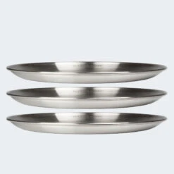 Assiette Plate De Camping | Diamètre Env. 23 Cm | Acier Inox | 3 Assiettes -Plein Air Sports Magasin assiette plate de camping diametre env 23 cm acier inox 3 assiettes 6