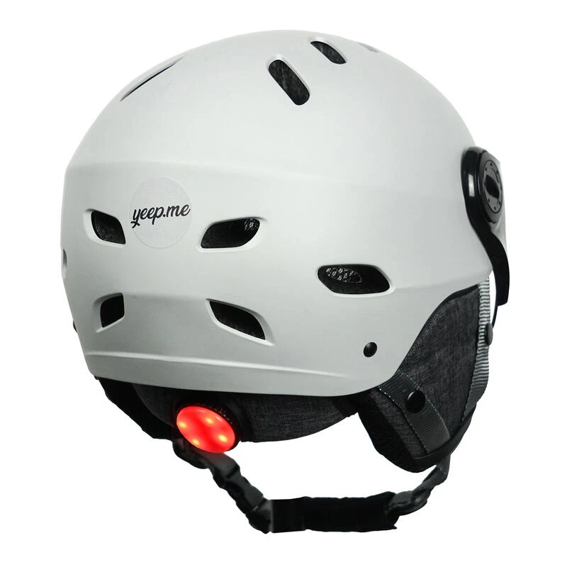 Casque LED H.30 Vision Cool Grey Avec Visière Pour Vélo, Trottinette 2 Casque LED H.30 Vision Cool Grey Avec Visière Pour Vélo, Trottinette – Image 2