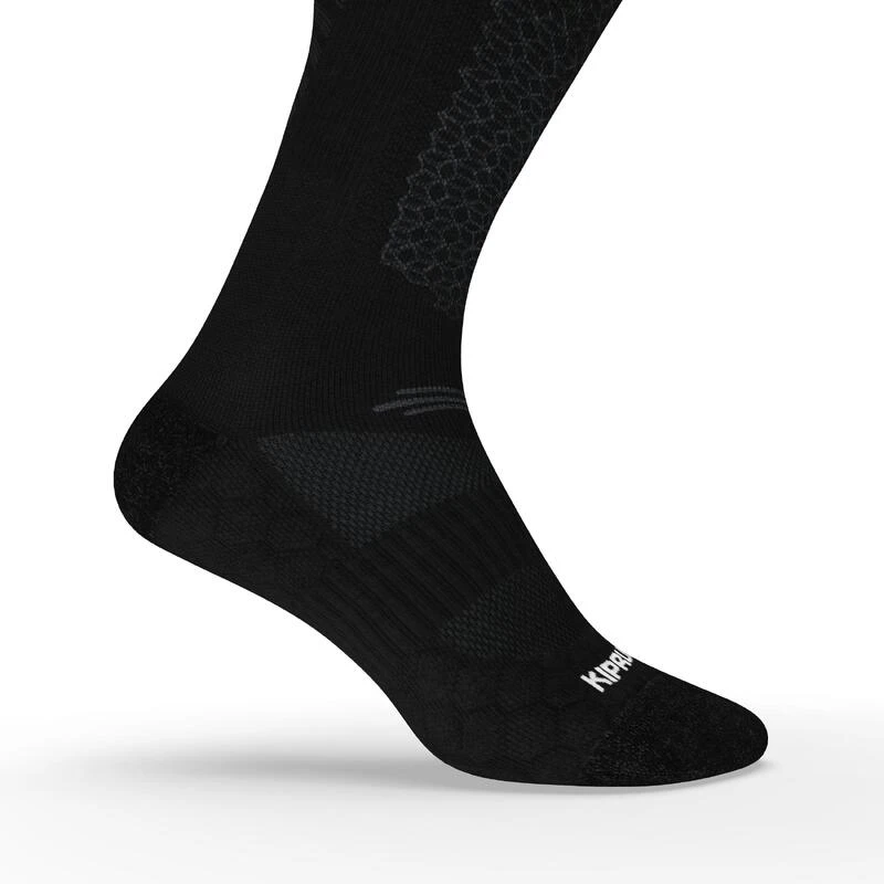 CHAUSSETTES DE RUNNING RUN900 LAINE MÉRINOS HAUTES NOIRES 3 CHAUSSETTES DE RUNNING RUN900 LAINE MÉRINOS HAUTES NOIRES – Image 3
