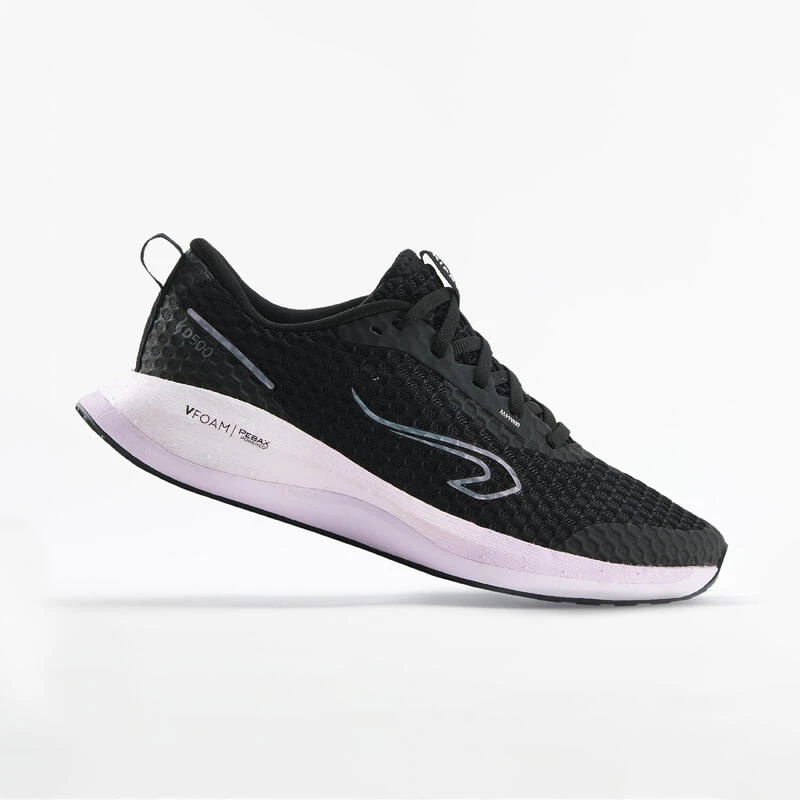 Chaussures Running Femme - KIPRUN KD500 2 Noir Mauve 1 Chaussures Running Femme - KIPRUN KD500 2 Noir Mauve