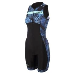 Zone3 Combinaison Triathlon Tri-fonctions Activate + Tropical Palm Femme Sans Manche
