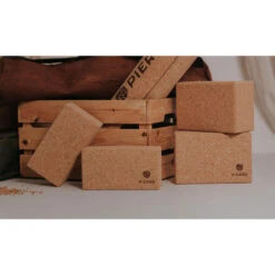 Deux Blocs De Yoga - Liège + Caoutchouc Recyclé - 22,7cm X 12cm X 7,5cm -Plein Air Sports Magasin deux blocs de yoga liege caoutchouc recycle 227cm x 12cm x 75cm 3