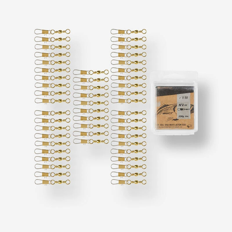 Émerillon Pêche Rolling Snap INOX BRASS SW X50 1 Émerillon Pêche Rolling Snap INOX BRASS SW X50