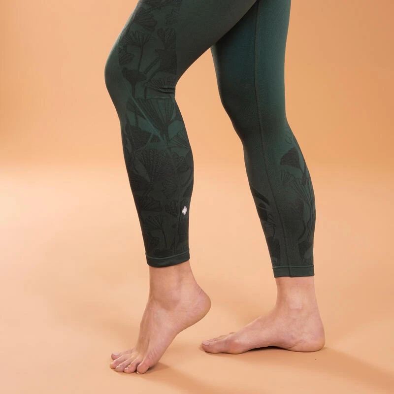 LEGGING 7/8 YOGA DYN SANS COUTURE VERT FONCE 5 LEGGING 7/8 YOGA DYN SANS COUTURE VERT FONCE â Image 5