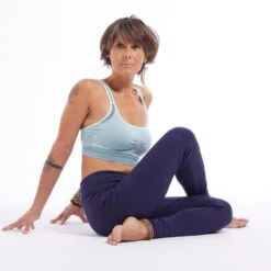 LEGGING COTON YOGA FEMME MARINE -Plein Air Sports Magasin legging coton yoga femme marine 7