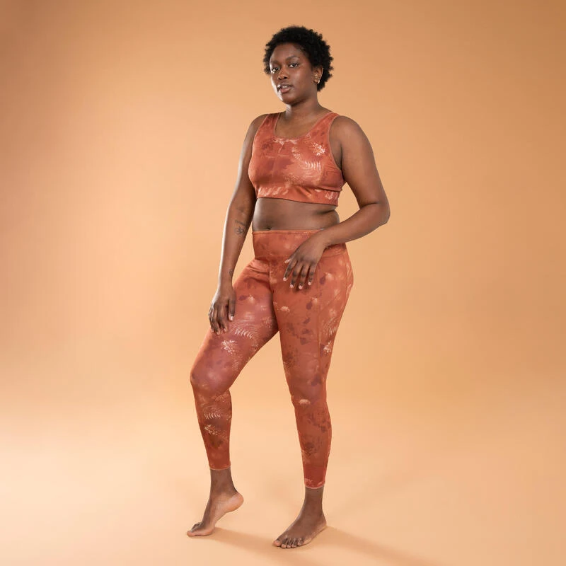 LEGGING YOGA F DYN RÉVERSIBLE UNI / PRINT MARRON ORANGE 2 LEGGING YOGA F DYN RÉVERSIBLE UNI / PRINT MARRON ORANGE – Image 2