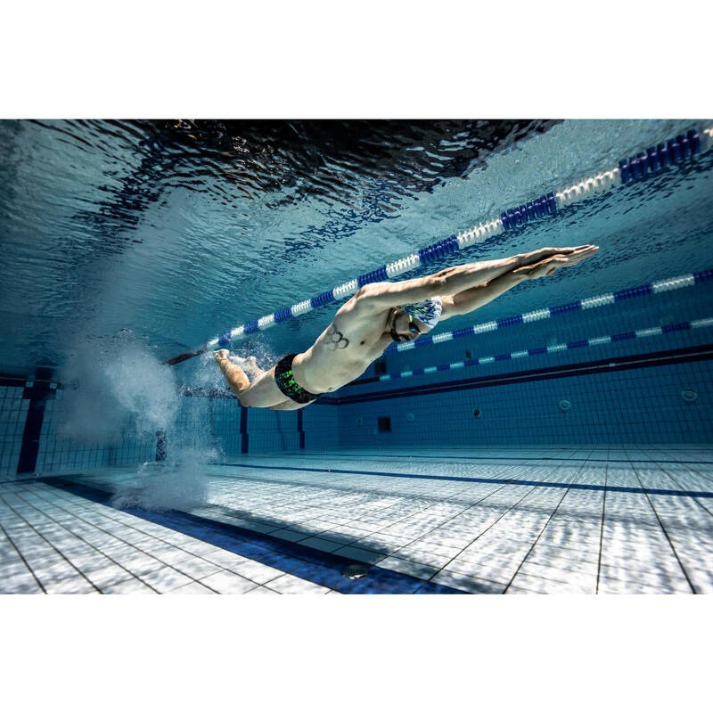 LUNETTES DE NATATION 900 B-FAST NOIR VERT VERRES CLAIRS 2 LUNETTES DE NATATION 900 B-FAST NOIR VERT VERRES CLAIRS â Image 2