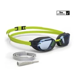 LUNETTES DE NATATION 900 B-FAST NOIR VERT VERRES CLAIRS