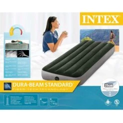 Matelas Gonflable - Intex Prestige Downy -1 Personne - 76x191x25 Cm (BxLxH) 9 Matelas Gonflable - Intex Prestige Downy -1 Personne - 76x191x25 Cm (BxLxH) -Plein Air Sports Magasin matelas gonflable intex prestige downy 1 personne 76x191x25 cm bxlxh 4