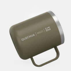 Quechua Mug MH500 Isotherme (double Paroi Inox) Camp Du Randonneur 0,38L Kaki -Plein Air Sports Magasin mug mh500 isotherme double paroi inox camp du randonneur 038l kaki 5