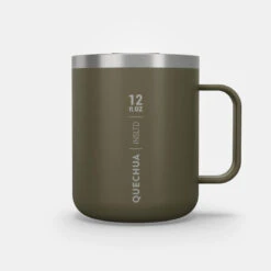 Quechua Mug MH500 Isotherme (double Paroi Inox) Camp Du Randonneur 0,38L Kaki -Plein Air Sports Magasin mug mh500 isotherme double paroi inox camp du randonneur 038l kaki 8