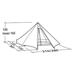 Robens Cône Vert PRS - Tipi Tent Pour Quatre Personnes -Plein Air Sports Magasin robens cone vert prs tipi tent pour quatre personnes 2