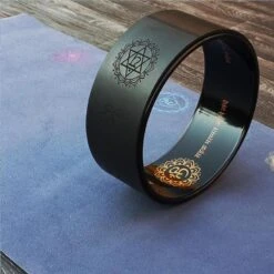 Roue De Yoga Et Fitness Eco-pu Similcuir 7 Chakras + Sac Mandala -Plein Air Sports Magasin roue de yoga et fitness eco pu similcuir 7 chakras sac mandala 3