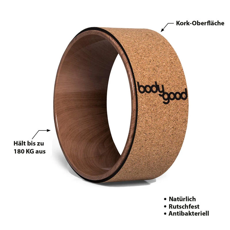 Roue De Yoga Roue De Yoga En Bois De Liège Antidérapant BODYGOOD 3 Roue De Yoga Roue De Yoga En Bois De Liège Antidérapant BODYGOOD – Image 3