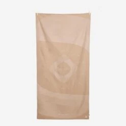 SERVIETTE FOUTA DE YOGA 200 X 100 CM SALUTATIONS AU SOLEIL BEIGE