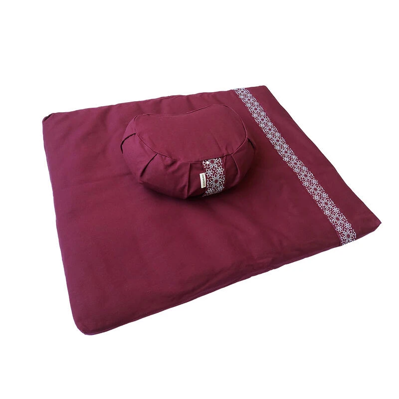 Set De Méditation Avec Coussin Croissant Bordeaux 1 Set De Méditation Avec Coussin Croissant Bordeaux