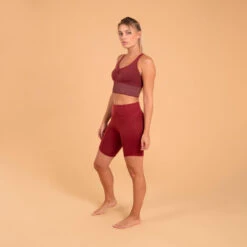 SHORT CYCLISTE YOGA DYNAMIQUE FEMME BORDEAUX -Plein Air Sports Magasin short cycliste yoga dynamique femme bordeaux 2