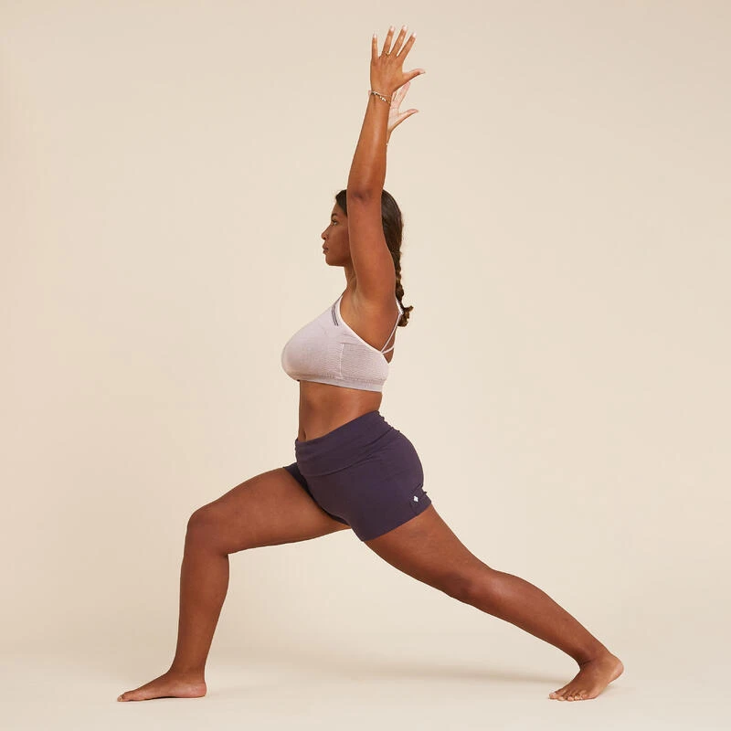 SHORT YOGA FEMME COTON VIOLET 2 SHORT YOGA FEMME COTON VIOLET – Image 2