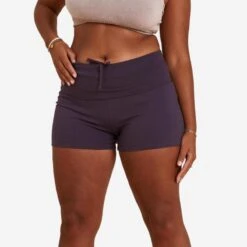 SHORT YOGA FEMME COTON VIOLET