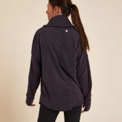 SWEAT YOGA FEMME RELAXATION POLAIRE VIOLET FONCE -Plein Air Sports Magasin sweat yoga femme relaxation polaire violet fonce 3