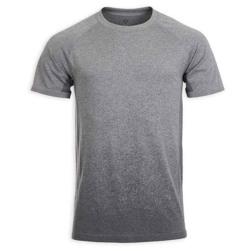 T SHIRT MANCHES COURTES SEAMLESS - SANS COUTURE YOGA DYNAMIQUE HOMME GRIS CLAIR 5 T SHIRT MANCHES COURTES SEAMLESS - SANS COUTURE YOGA DYNAMIQUE HOMME GRIS CLAIR – Image 5
