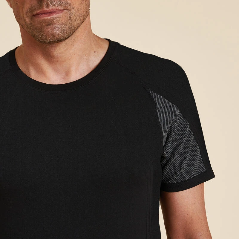 T-SHIRT SEAMLESS YOGA HOMME SECONDE PEAU NOIR 5 T-SHIRT SEAMLESS YOGA HOMME SECONDE PEAU NOIR – Image 5