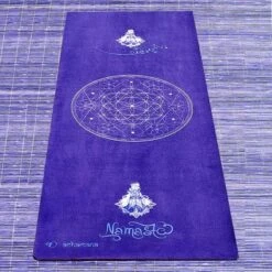 Tapis Yoga écologique Nouvelle Génération 3 Plis, 6mm - Namasté Bleu + Sac Yoga -Plein Air Sports Magasin tapis yoga ecologique nouvelle generation 3 plis 6mm namaste bleu sac yoga 4