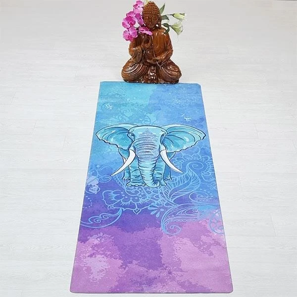 Tapis Yoga Voyage Fin, Léger, Pliable - Eléphant + Sangle Transport 2 Tapis Yoga Voyage Fin, Léger, Pliable - Eléphant + Sangle Transport – Image 2