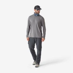 Tee-shirt De Pêche Anti-UV 500 Gris -Plein Air Sports Magasin tee shirt de peche anti uv 500 gris 3