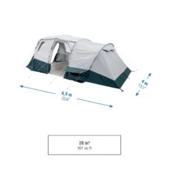 Quechua Tente à Arceaux De Camping - Arpenaz 6.3 F&B - 6 Personnes - 3 Chambres -Plein Air Sports Magasin tente a arceaux de camping arpenaz 63 f and b 6 personnes 3 chambres 2