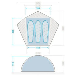 Tente Dôme De Trekking - 3 Places - MT900 -Plein Air Sports Magasin tente dome de trekking 3 places mt900 2