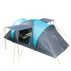 Tente DĂŽme Hammerfest 4 Sleeper Protect - Sol Cousu - 4 Pers - 2 Cabines Noires