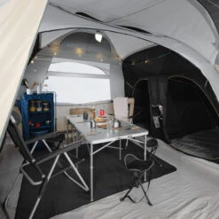 Quechua Tente Gonflable De Camping - Air Seconds 8.4 F&B - 8 Places - 4 Chambres -Plein Air Sports Magasin tente gonflable de camping air seconds 84 f and b 8 places 4 chambres 3