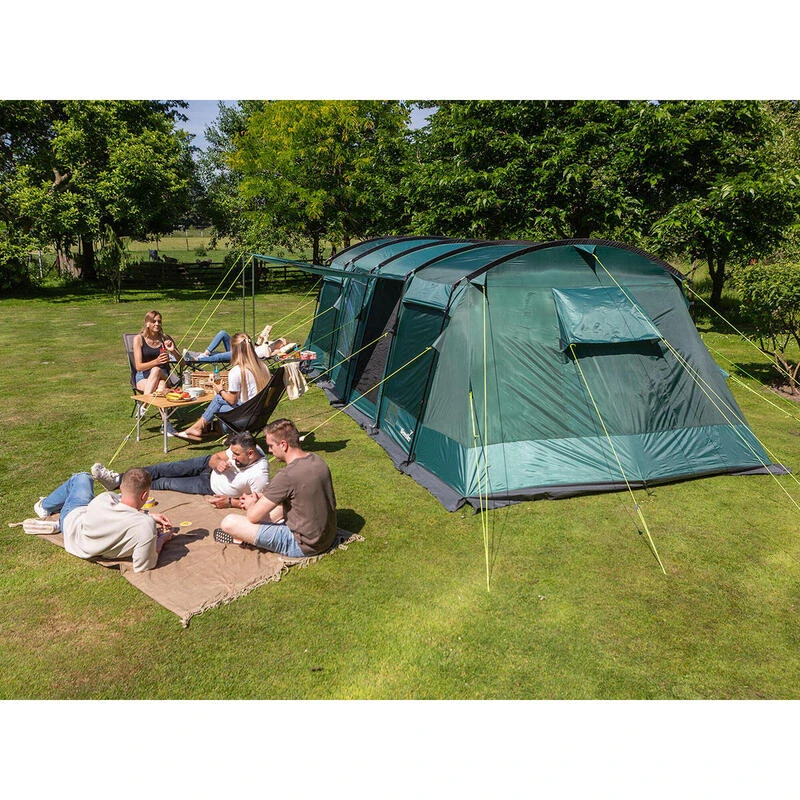 Tente Tunnel Familiale Montana 8 - Camping - 8 Personnes - 3 Cabines Sombres 2 Tente Tunnel Familiale Montana 8 - Camping - 8 Personnes - 3 Cabines Sombres â Image 2