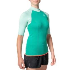 Top Thermique Néoprène 100 Manches Courtes Femme Turquoise 8 Top Thermique Néoprène 100 Manches Courtes Femme Turquoise -Plein Air Sports Magasin top thermique neoprene 100 manches courtes femme turquoise 3