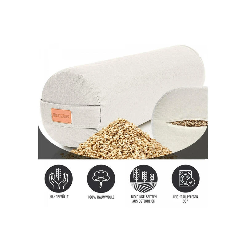 TRAVERSIN DE YOGA | BALLES D'ÉPEAUTRE BIO | COLORIS AU CHOIX 3 TRAVERSIN DE YOGA | BALLES D'ÉPEAUTRE BIO | COLORIS AU CHOIX – Image 3