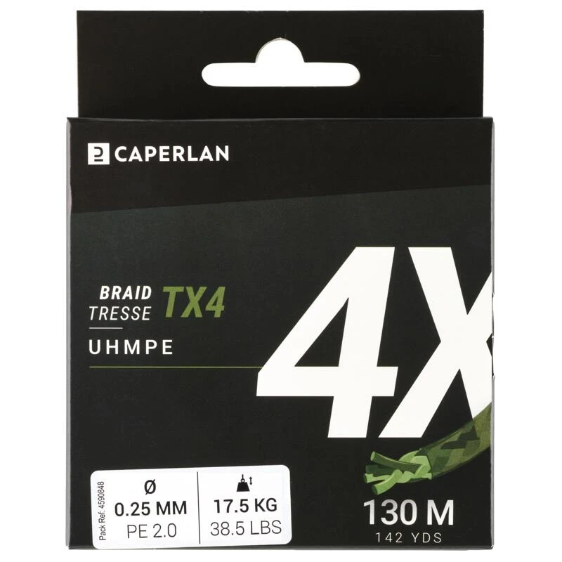 TRESSE PECHE AUX LEURRES TX4 KAKI 130M 3 TRESSE PECHE AUX LEURRES TX4 KAKI 130M – Image 3