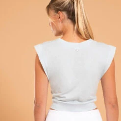 TS CROP LOOSE YOGA BLEU CLAIR -Plein Air Sports Magasin ts crop loose yoga bleu clair 2