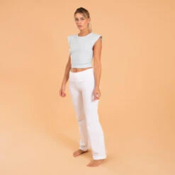 TS CROP LOOSE YOGA BLEU CLAIR -Plein Air Sports Magasin ts crop loose yoga bleu clair 3