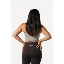 Varsity Brassière De Sport / Crop Top - Femme - Gris -Plein Air Sports Magasin varsity brassiere de sport crop top femme gris 2